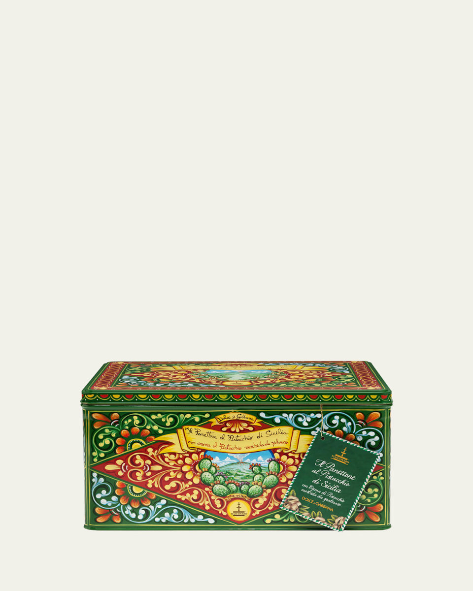 x Dolce & Gabbana Pistachio Panettone in Square Dark Green, 600G